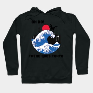 Hokusai Great Wave Dinosaur Mashup Hoodie